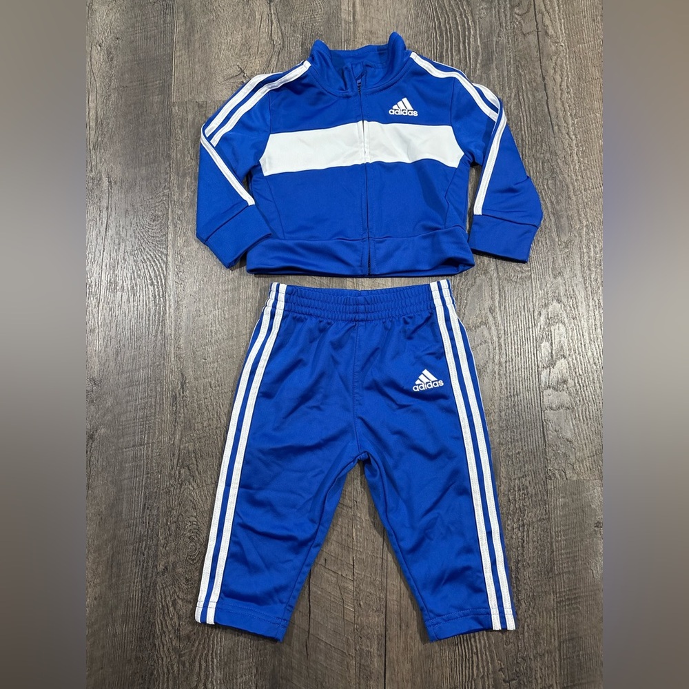 ADIDAS Kids Blue and White Matching Set